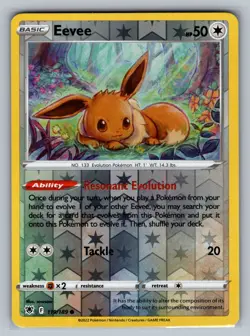 Eevee SWSH10: Astral Radiance #119/189 Reverse Holo Pokemon Card - Image 1