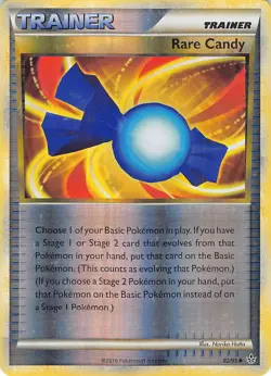 Rare Candy 82/95 Uncommon HGSS Unleashed Pokemon Reverse Holo Damaged - Image 1