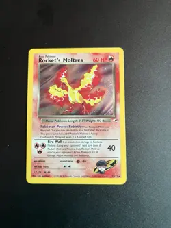 The Pokemon Company Rocket's Moltres 012/132 Gym Heroes Holo Rare English 60HP - Image 1