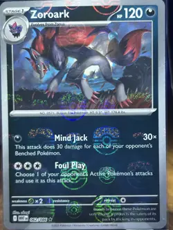 Zoroark Masterball 062/086 White Flare Holo Rare Stage 1 120 HP Pokemon - Image 1