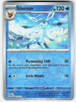 Glaceon 025/131 Holo Rare Prismatic Evolutions Pokemon Holo Near Mint - Image 1