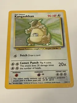 Kangaskhan (No Symbol Error) Holo Rare Jungle 5/64 Pokemon - Lightly played C - Image 1