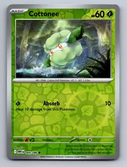 Cottonee 004/086 Common White Flare Pokemon Near Mint Reverse Holo - Image 1