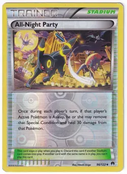Pokemon TCG All-Night Party 96/122 Uncommon BREAKpoint Reverse Holo HP - Image 1