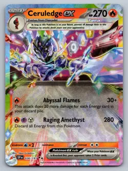 Ceruledge ex 036/191 Double Rare Surging Sparks Pokemon Holo Near Mint - Image 1