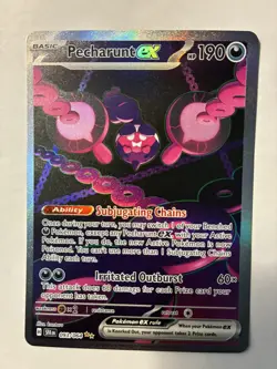 Pokemon Shrouded Fable Pecharunt ex 093/064 Special Illustration Rare Holo - Image 1