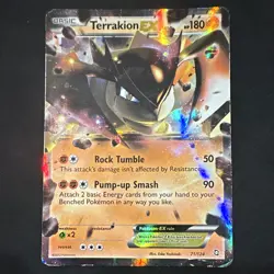 The Pokemon Company Dragons Exalted Terrakion EX 71/124 Holo Full Art 2012 - Image 1