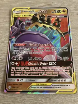 Naganadel & Guzzlord GX Cosmic Eclipse 2019 Secret Pokemon Card TCG - Image 1