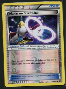 Alakazam Spirit Link 90/124 Uncommon Fates Collide Pokemon Reverse Holo NM - Image 1