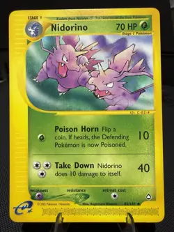 Pokemon TCG Nidorino #55/147 Uncommon Aquapolis NM- - Image 1