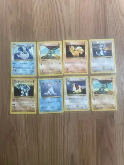 Lot of 8 Base Set Shadowless Pokemon WOTC TCG CARDS Lp - Image 1