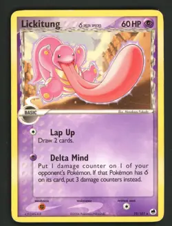 Lickitung 19/101 Rare Dragon Frontiers Pokemon Moderately Played - Image 1