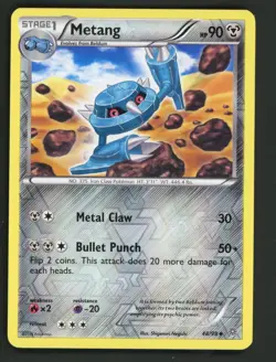 Metang 48/98 Uncommon Ancient Origins Pokemon Reverse Holo Lightly Played - Image 1