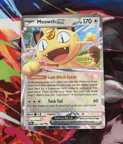 Meowth ex 062/088: Perfect Order Double Rare Holo. NM Pokemon - Image 1
