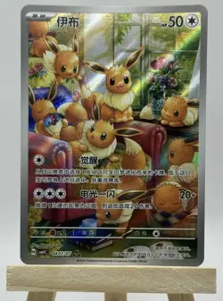 ⁠Pokemon Eevee AR 407/393 Art Rare Simplified Chinese Gem Pack Vol 4 NM - Image 1