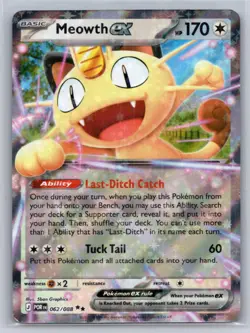 Meowth ex 062/088 Double Rare Perfect Order Pokemon Holo Near Mint - Image 1