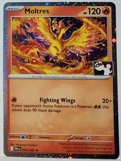 Moltres 014/094 Cosmos Holo Bleed Error Rare Pokemon TCG Play Stamped ✨ - Image 2