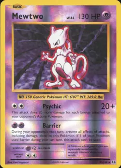 Mewtwo 51/108 Rare Evolutions Pokemon Reverse Holo MP - Image 1