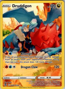 Druddigon Silver Tempest Trainer Gallery TG09/TG30 Holo Pokemon NM - Image 1