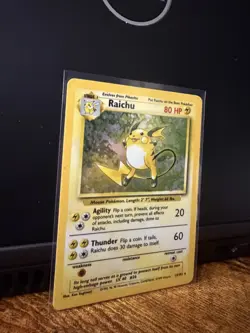 Pokemon TCG Raichu Base Set 14/102 Holo Rare Unlimited English 80HP - Image 4