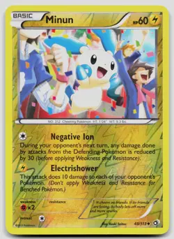 Minun 48/113 Legendary Treasures Reverse Holo Pokemon LP - Image 1