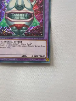 SGX1-ENC21 Ojama King Secret Rare 1st Edition Mint YuGiOh Card - Image 5