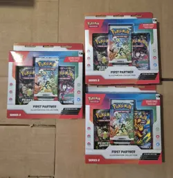Pokemon First Partner Illustration Collection Series 2 Box X3, New & Sealed, Tcg - Image 1
