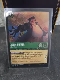 Disney Lorcana TCG First Chapter John Silver Alien Pirate Foil Card 82/204 NM - Image 1