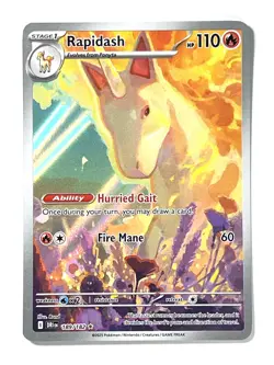 Rapidash 189/182 Illustration Rare IR Holo SV: Destined Rivals Pokemon TCG Card - Image 1
