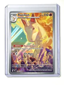 Rapidash 189/182 Illustration Rare IR Holo SV: Destined Rivals Pokemon TCG Card - Image 3