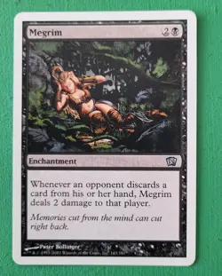 Magic The Gathering MTG - Megrim Card - Eighth Edition - Enchantment - Image 1