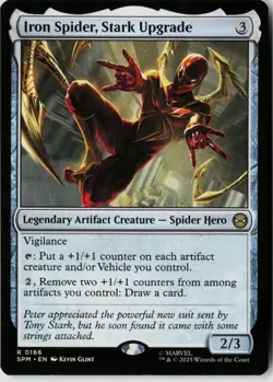 Iron Spider, Stark Upgrade 166 Rare Marvel's Spider-Man Magic: The Gathering NM - Image 1