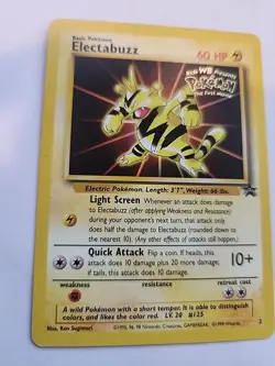 Electrabuzz Black Star Promo Pokemon Card Base WOTC NM - Image 1