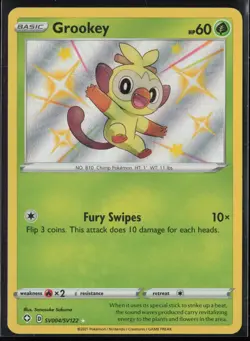 Grookey SV004/SV122 Shiny Rare Shining Fates Shiny Vault Pokemon Holo Near Mint - Image 1