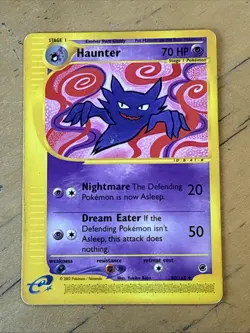 Pokemon TCG Expedition Base Set Haunter Card 80/165 Regular HP+ - Image 1