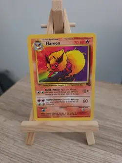 Pokemon Flareon Jungle Card 19/64 Jungle Set Non-Holo Rare, 1999 WOTC LP - Image 2