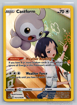 Pokemon Castform TG11/TG30 Lost Origin Trainer Gallery Ultra Rare NM Condition - Image 1