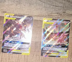 Pokemon TCG TAG TEAM GX Full Art Holo Lot 2 Umbreon+Darkrai Espeon+Deoxys - Image 1