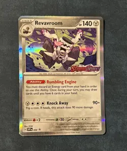 Pokemon TCG Revavroom SVP 008 Black Star Promo Scarlet & Violet Stamp Holo - Image 1