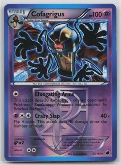 Pokemon Card Cofagrigus (Team Plasma) (57) Rare Plasma Freeze 57/116 - Image 1