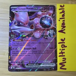 Pokemon Destined Rivals Team Rocket's Mewtwo Ex 081/182 Double Rare - Image 1