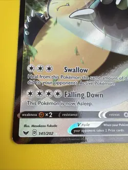 Pokemon Snorlax v Ultra-Rare Holo Card 141/202 Snorlax v 141/202 Rare Holo - Image 5