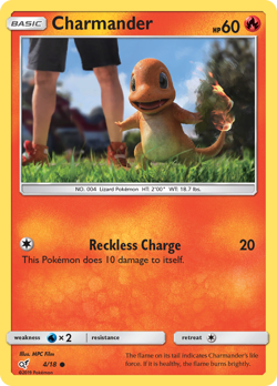 Charmander 4/18 Common Detective Pikachu Pokemon Holo Near Mint - Image 1