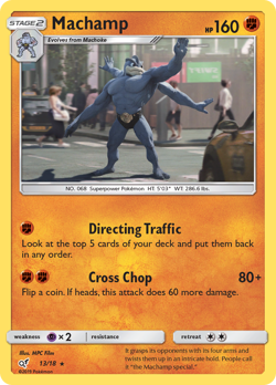 Machamp 13/18 Rare Detective Pikachu Pokemon Holo Near Mint - Image 1