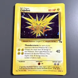 Pokemon TCG Zapdos Fossil 15/62 Holo 1999-2000 WOTC- Vintage - Image 1