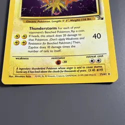 Pokemon TCG Zapdos Fossil 15/62 Holo 1999-2000 WOTC- Vintage - Image 4