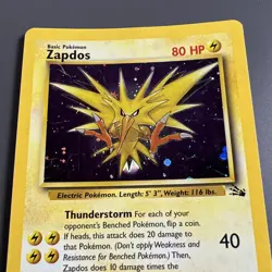 Pokemon TCG Zapdos Fossil 15/62 Holo 1999-2000 WOTC- Vintage - Image 5