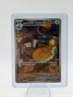 Team Rocket's Raticate 202/182 Illustration Rare Destined Rivals Pokemon Holo NM - Image 1