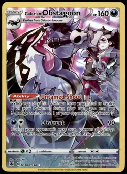 Galarian Obstagoon TG10/TG30 Holo Astral Radiance Trainer Gallery Pokemon NM - Image 1