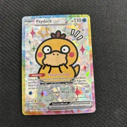 Pokemon Psyduck Special Doujin Art Starry Holo Card - Image 1
